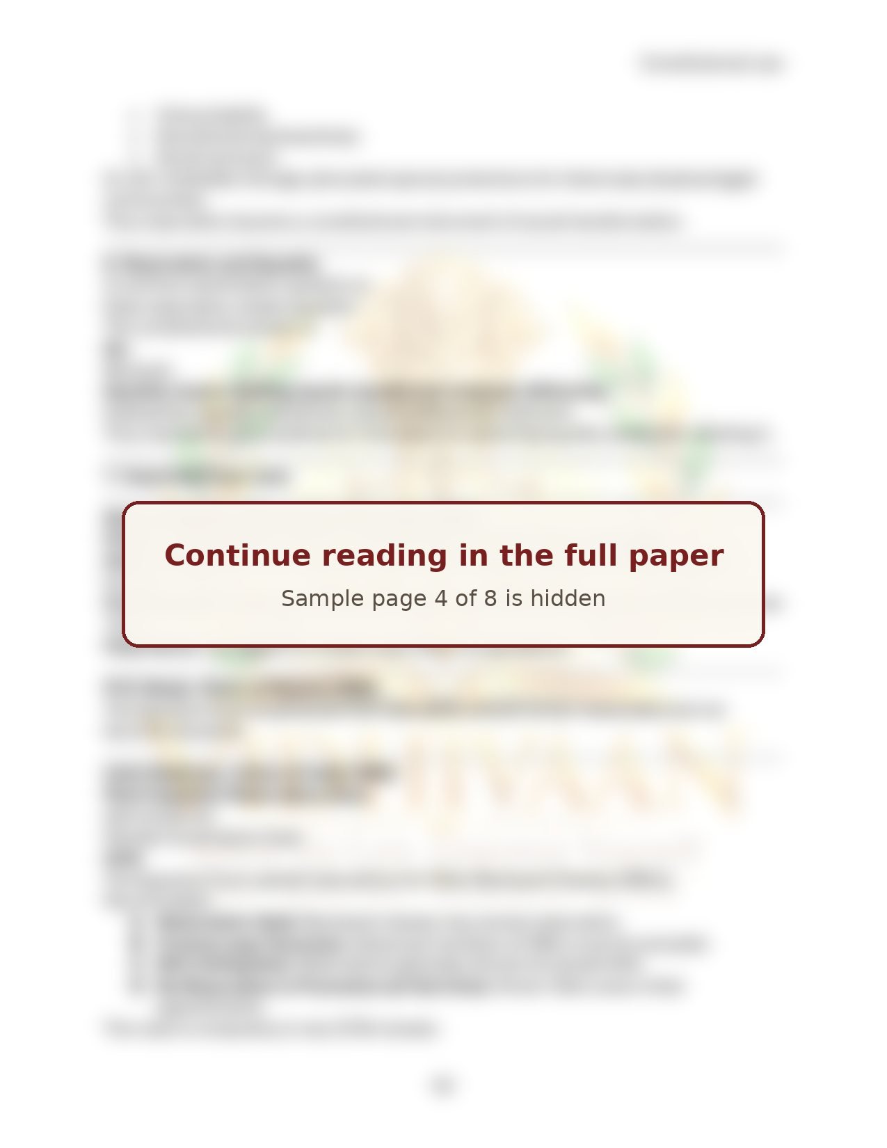 Sample page 4 of 8: Constitutional Law, Reservation Policy (hidden: continues in the full paper)